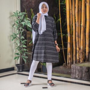 Nadhy casual embroidery strip dress