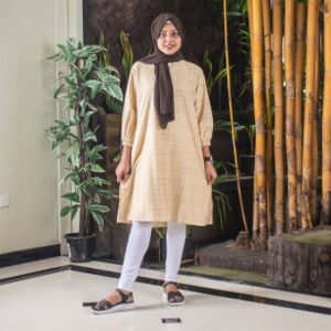 Nadhy casual embroidery strip dress